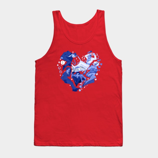 Majima Everywhere Heart- Blue Tank Top by VenaCoeurva